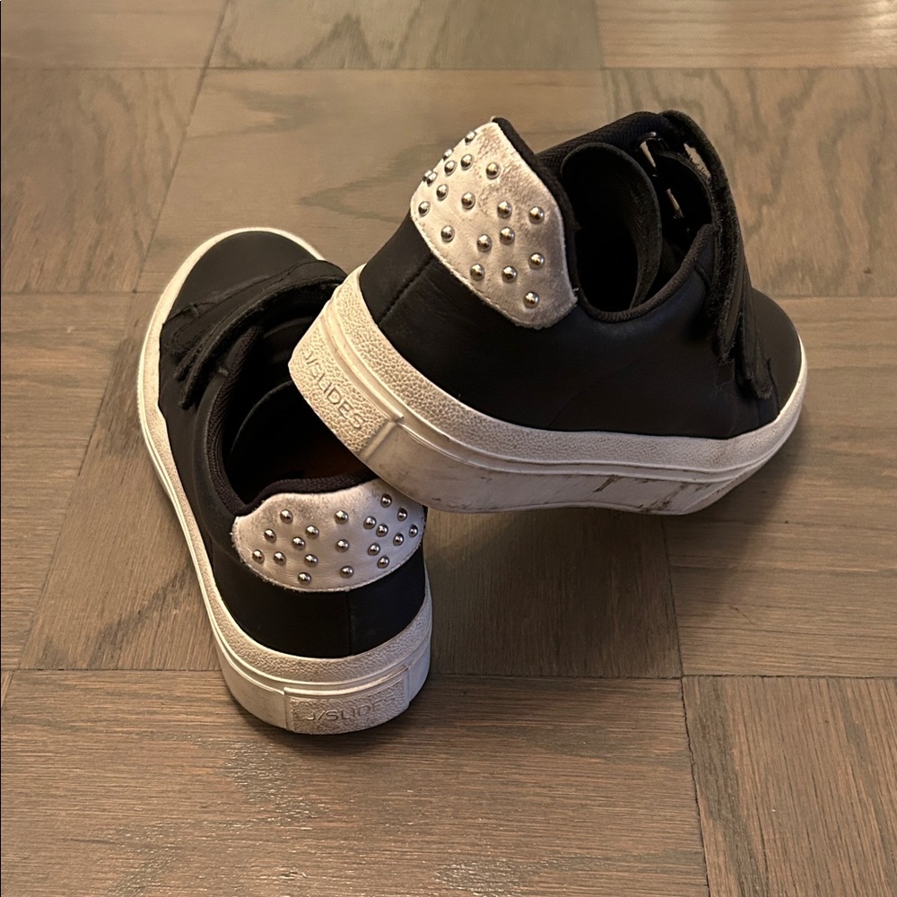 J Slides Black and White Women's Sneakers